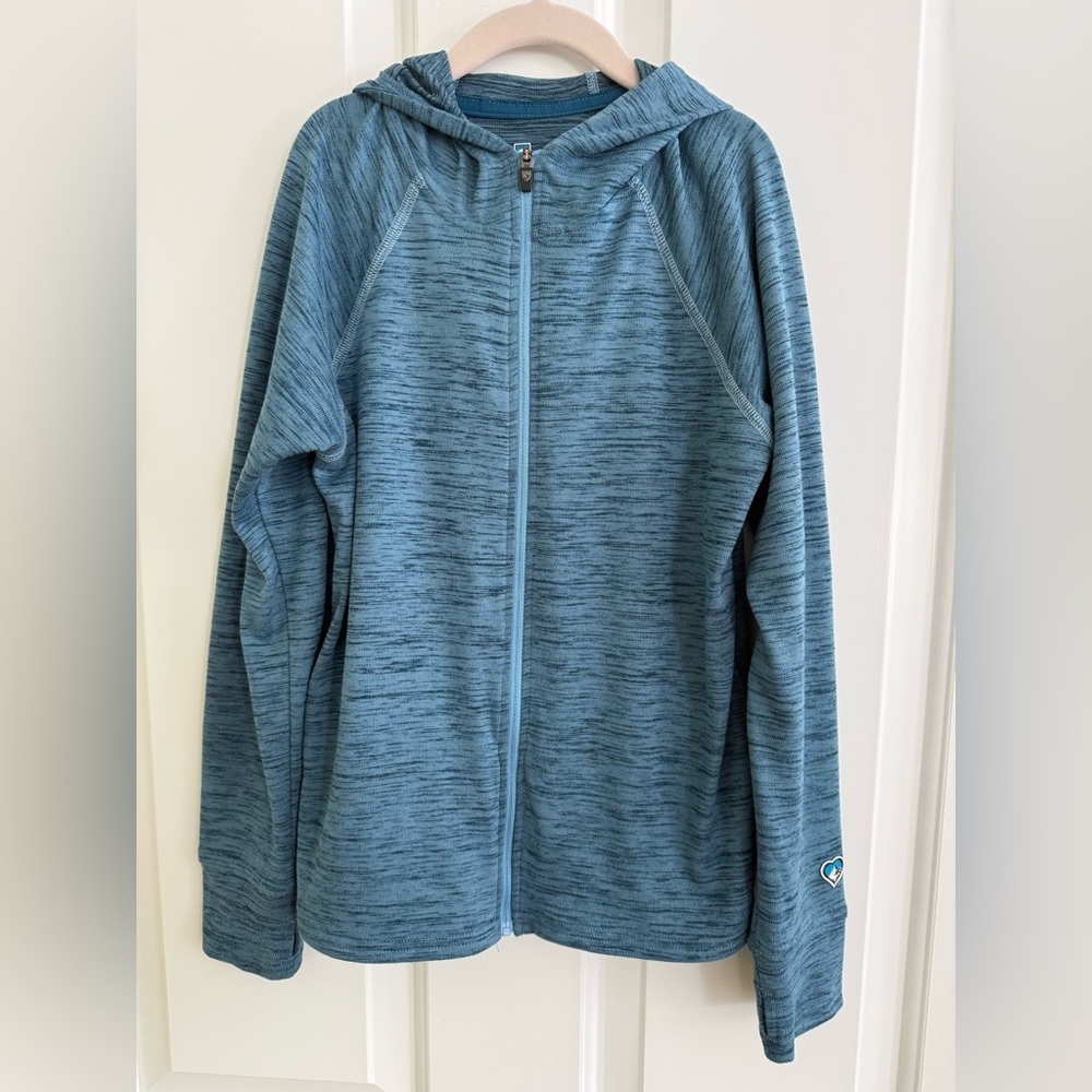 Kuhl Girls Full Zip Up Hoodie Blue Lightweight Size 12